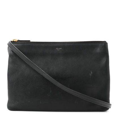 Celine Lambskin Large Trio Crossbody Bag Black 1 of 11