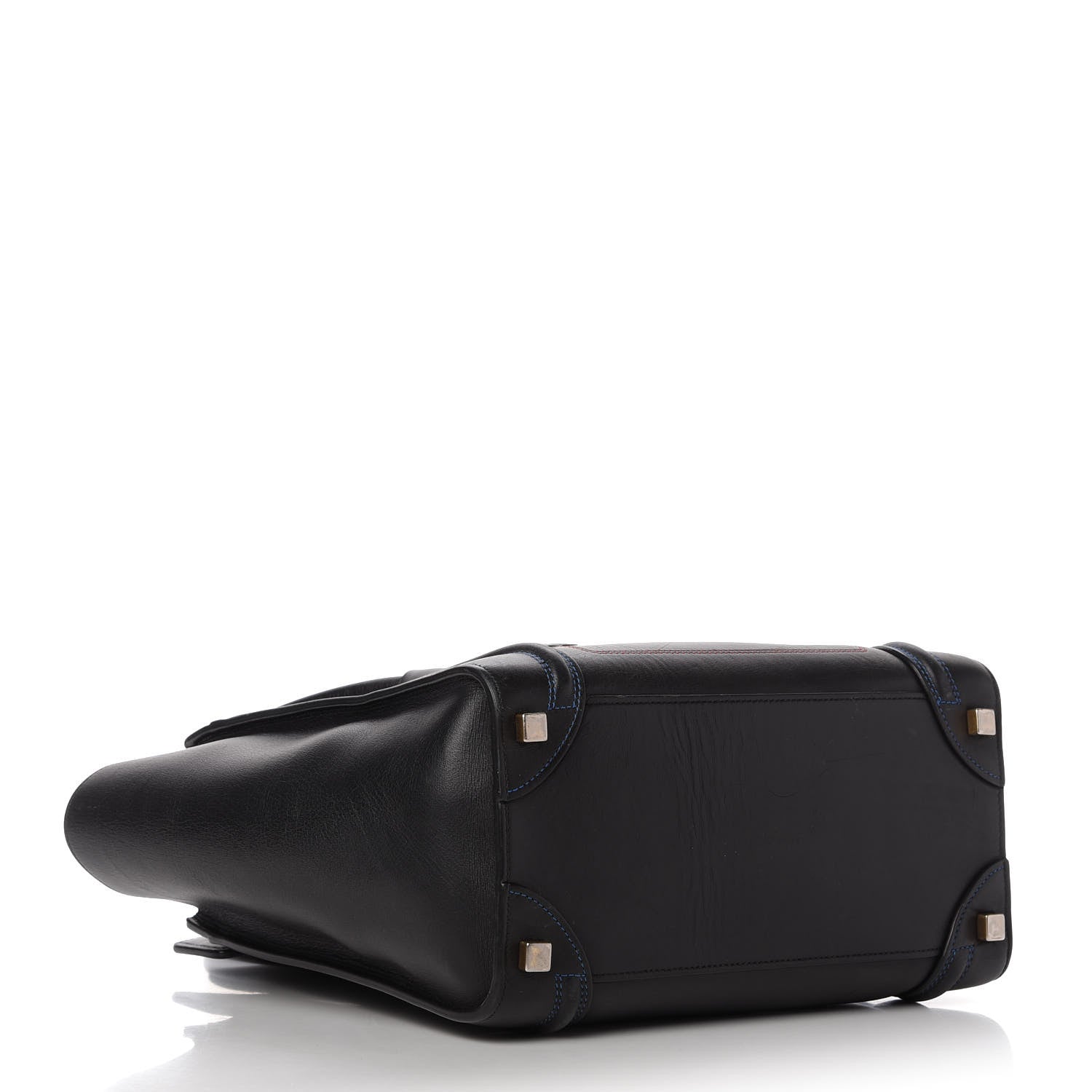 Celine Smooth Calfskin Multicolor Double Stitching Micro Luggage Black 4 of 11