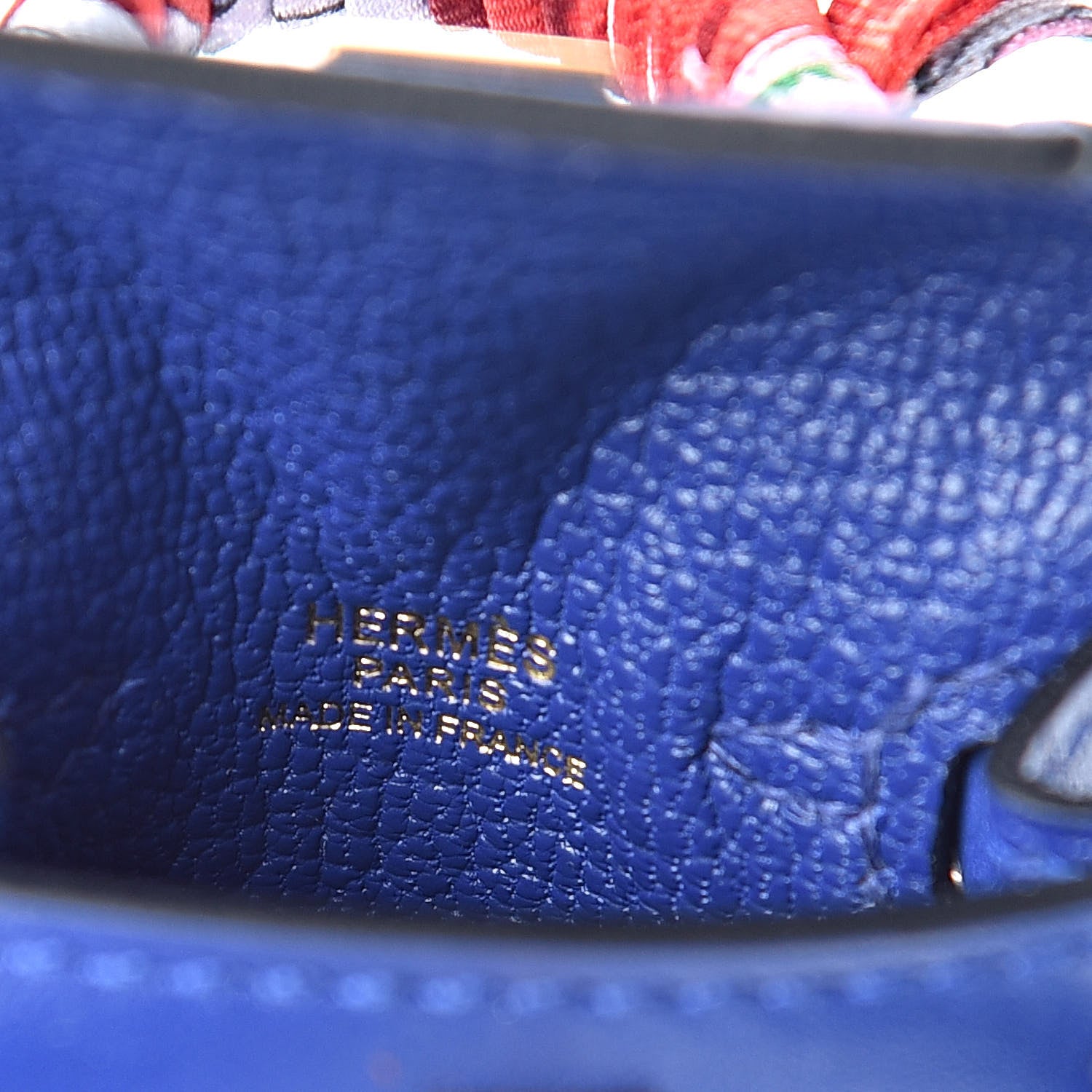 Hermes Tadelakt Mini Kelly Twilly Bag Charm Bleu Electrique 4 of 5