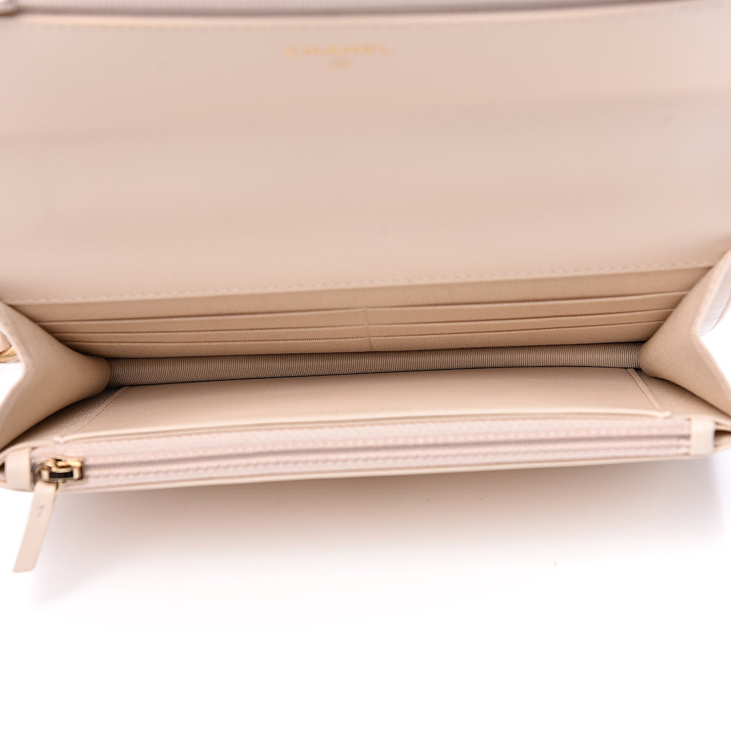 Chanel Goatskin Quilted 19 Wallet On Chain WOC Light Beige 5 of 12