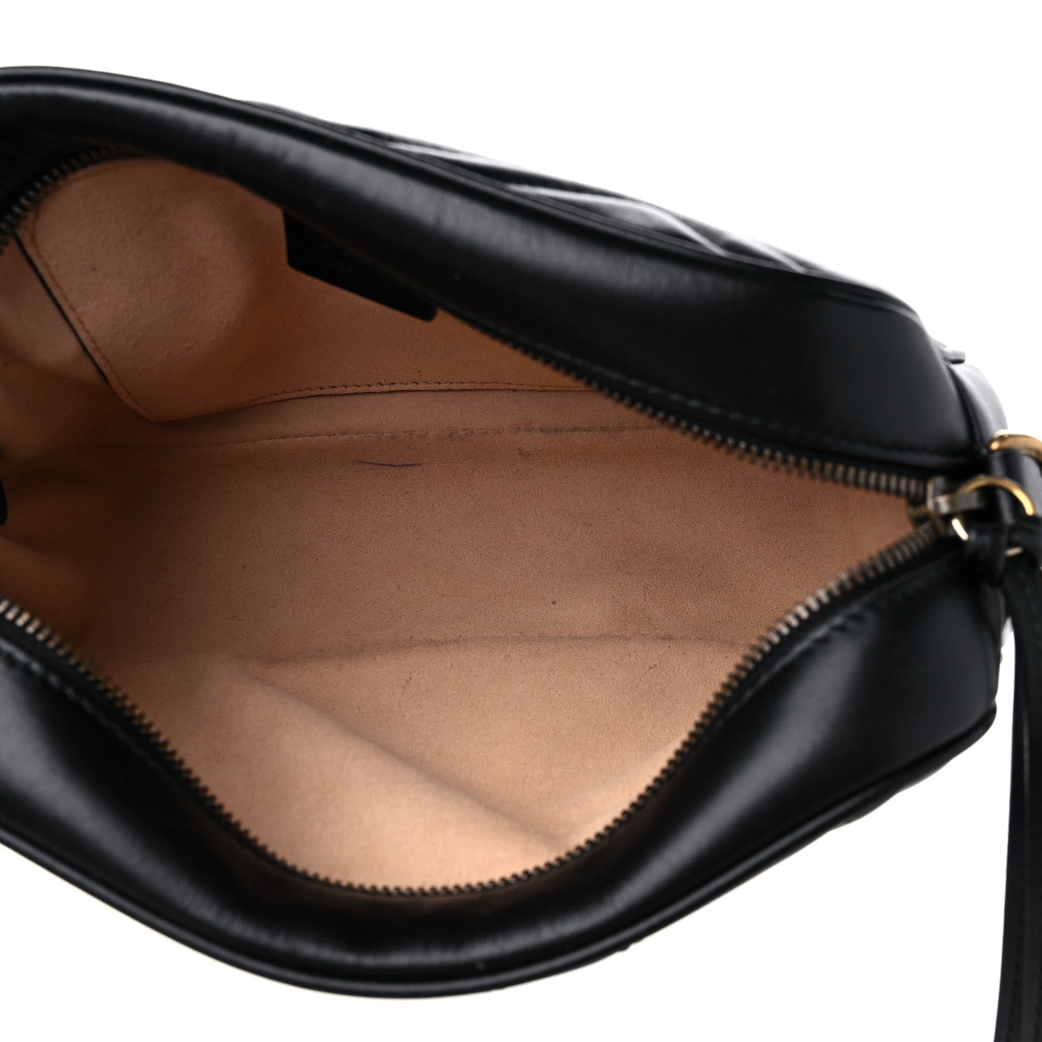 Gucci Calfskin Matelasse Small GG Marmont Chain Shoulder Bag Black 5 of 15