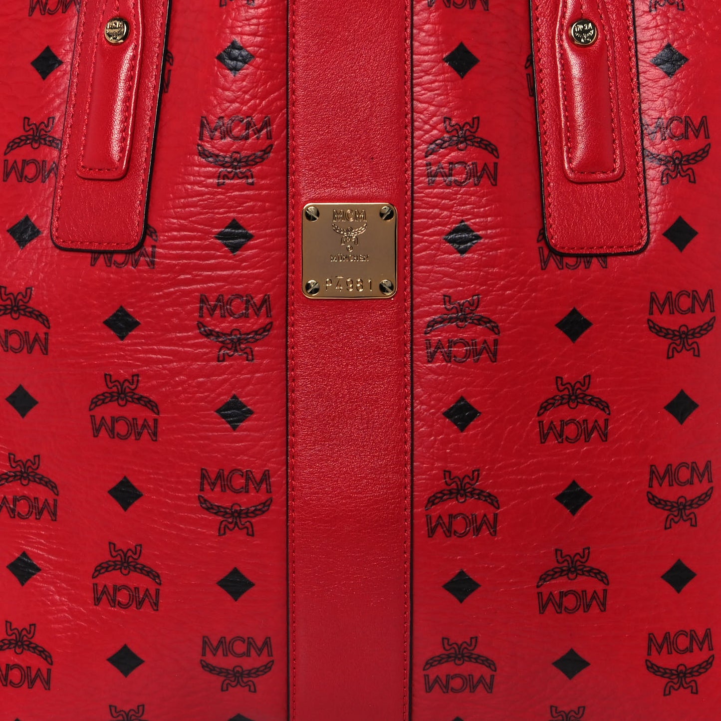 Visetos Medium Liz Reversible Shopper Tote Ruby Red