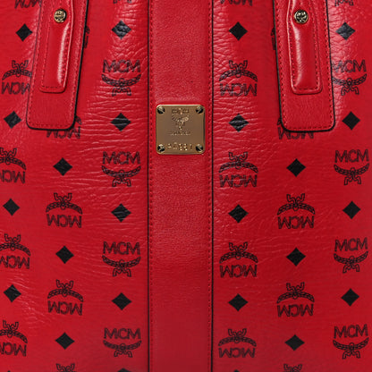 MCM Visetos Medium Liz Reversible Shopper Tote Ruby Red 7 of 19