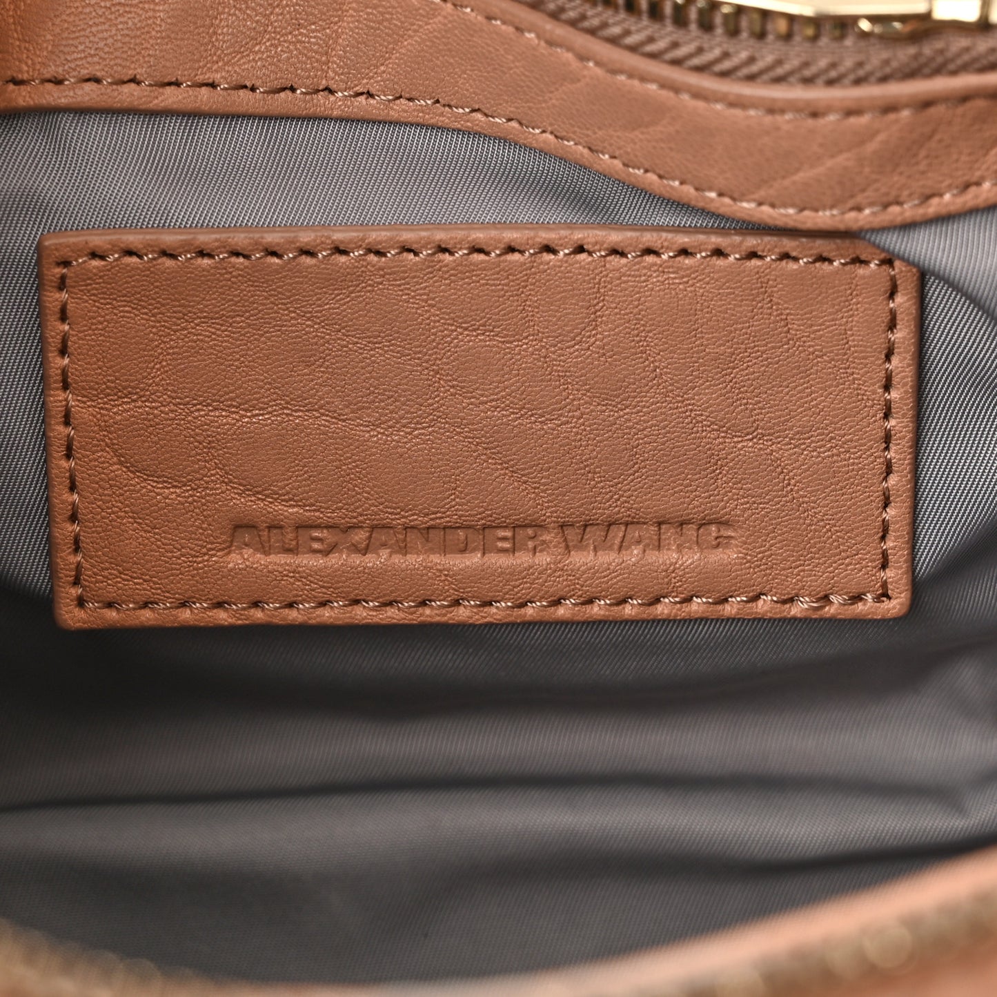 Pebbled Lambskin Mini Rockie Latte Gold Hardware