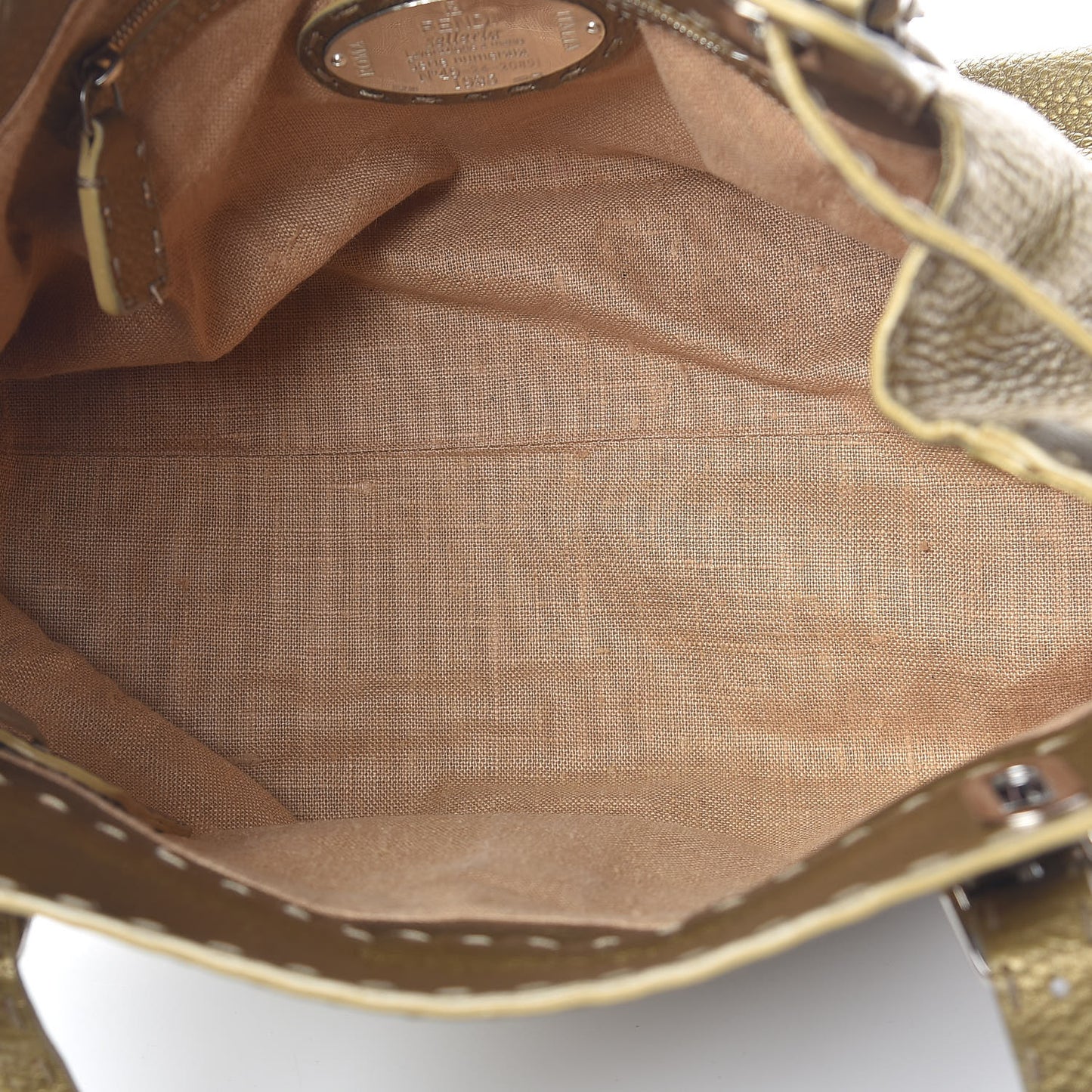 Calfskin Romano Selleria Small Villa Borghese Tote Gold