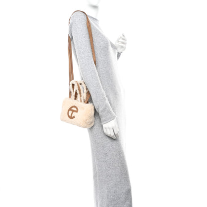 Telfar X UGG Suede shearling Small Shopping Bag Natural 2 of 9