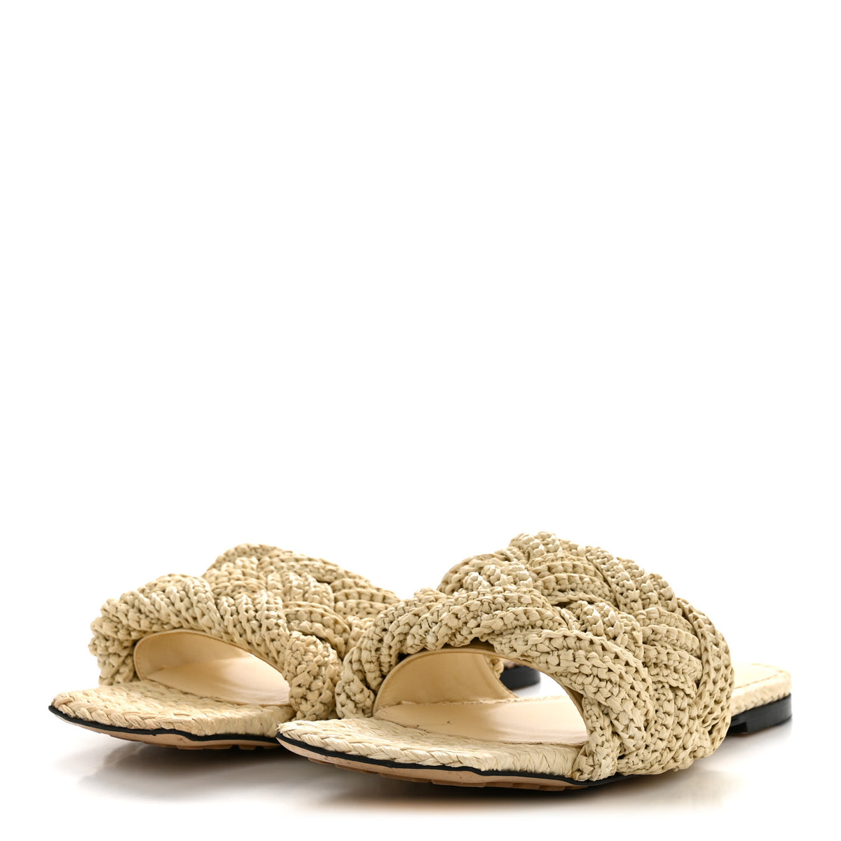 Bottega Veneta The Band Flat Sandals in Sea Salt Bottega Veneta The Band Flat Sandals in Sea Salt main image 1