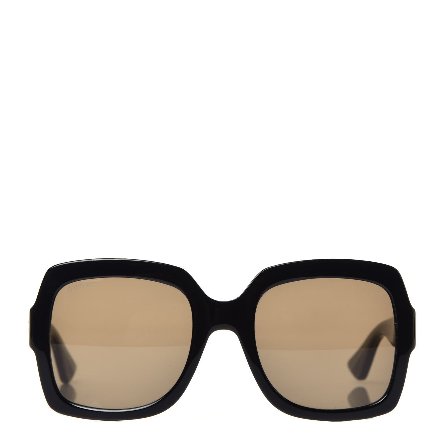 Gucci Acetate Square Frame Web Glitter Sunglasses GG0036S Black Green 2 of 8