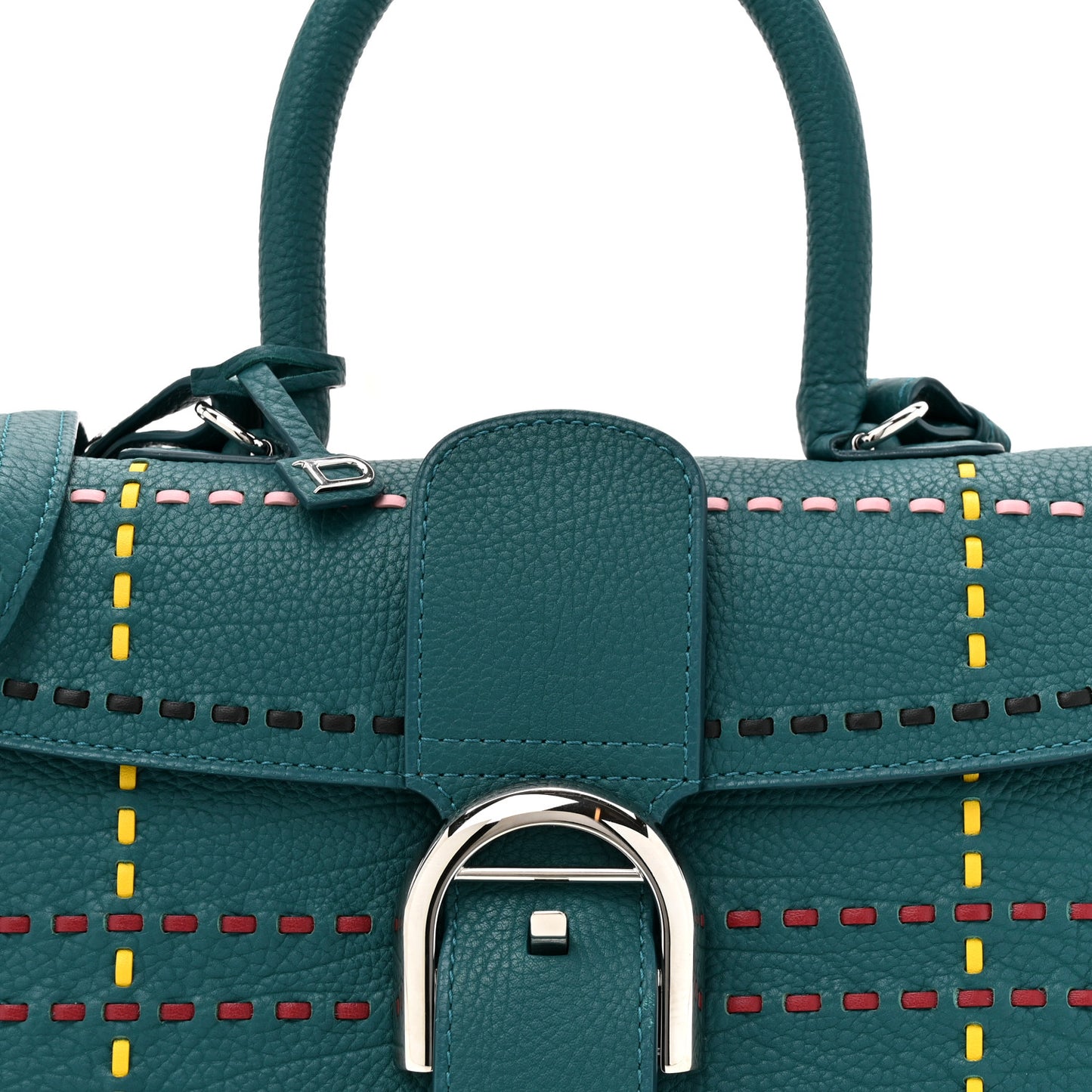 Rodeo Calfskin Surprique Mini Brillant East West Satchel Blue