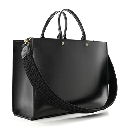 Givenchy Tumbled Calfskin Logo Embossed Medium G-Tote Black 3 of 9