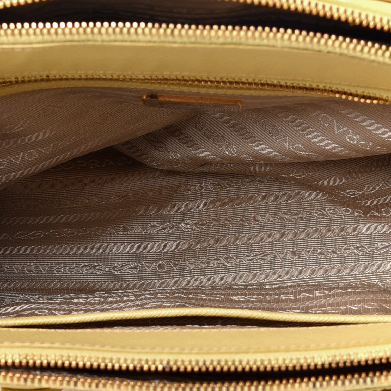 Prada Saffiano Lux Mini Galleria Double Zip Tote Ginestra 6 of 10