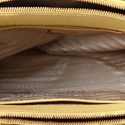 Prada Saffiano Lux Mini Galleria Double Zip Tote Ginestra 6 of 10