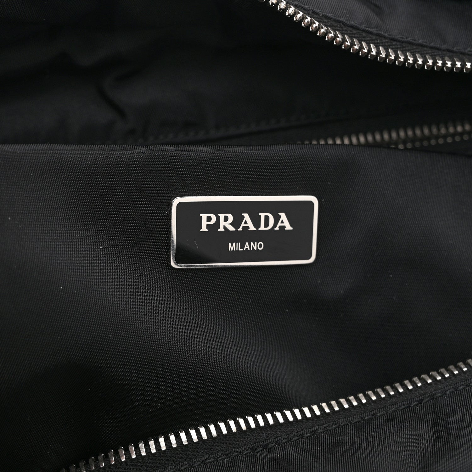 Prada Re-Nylon Nappa Triangle Quilted Padded Medium Double Handled Zip Tote Black 6 of 10