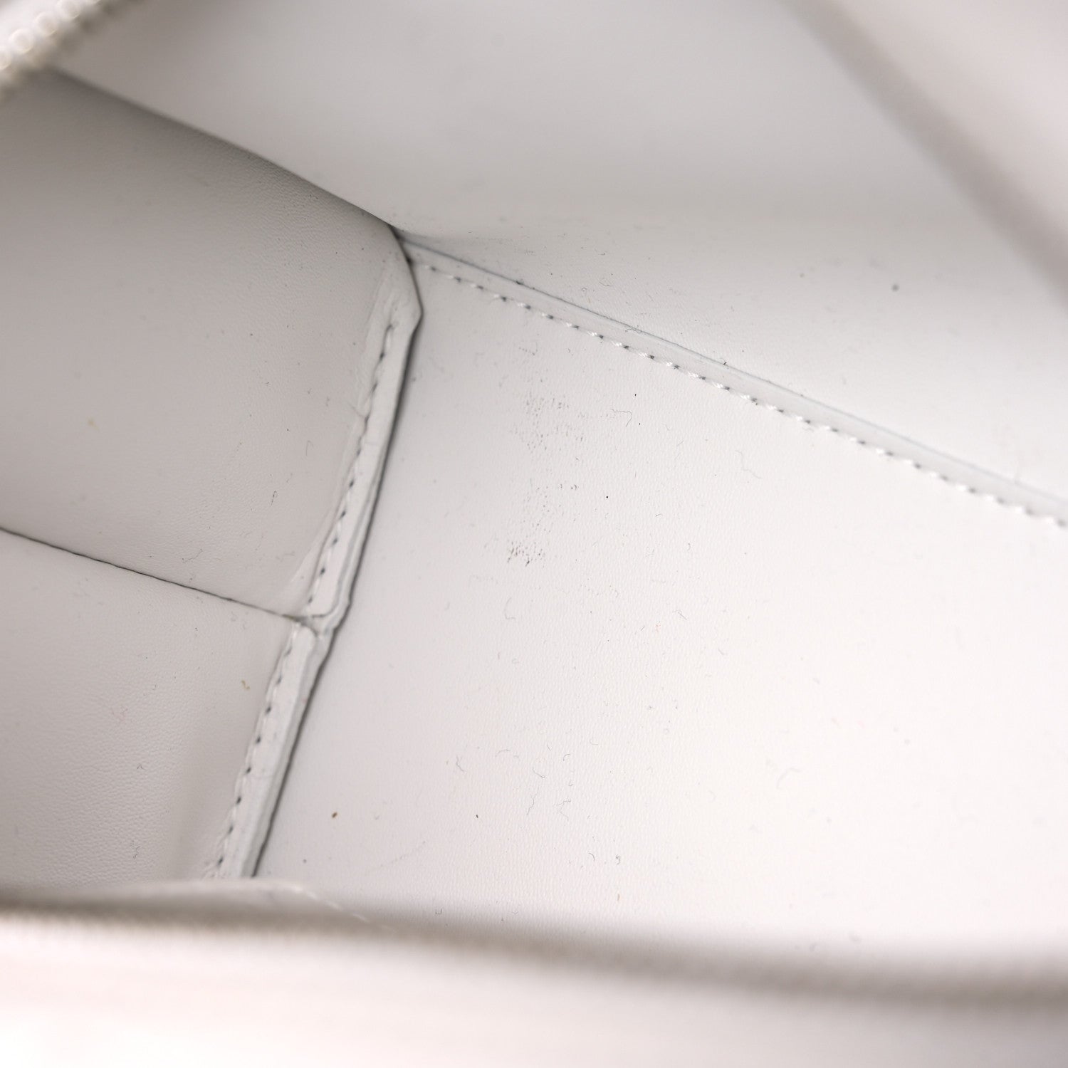 Balenciaga Semi Shiny Calfskin Crocodile Embossed Neo Classic Silver Hardware Mini City White 10 of 10