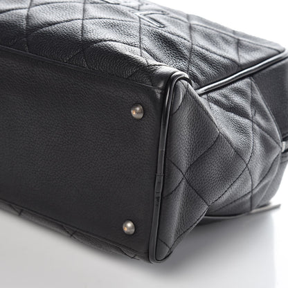 Chanel Caviar Patent Quilted Large Bowler Black 10 of 12