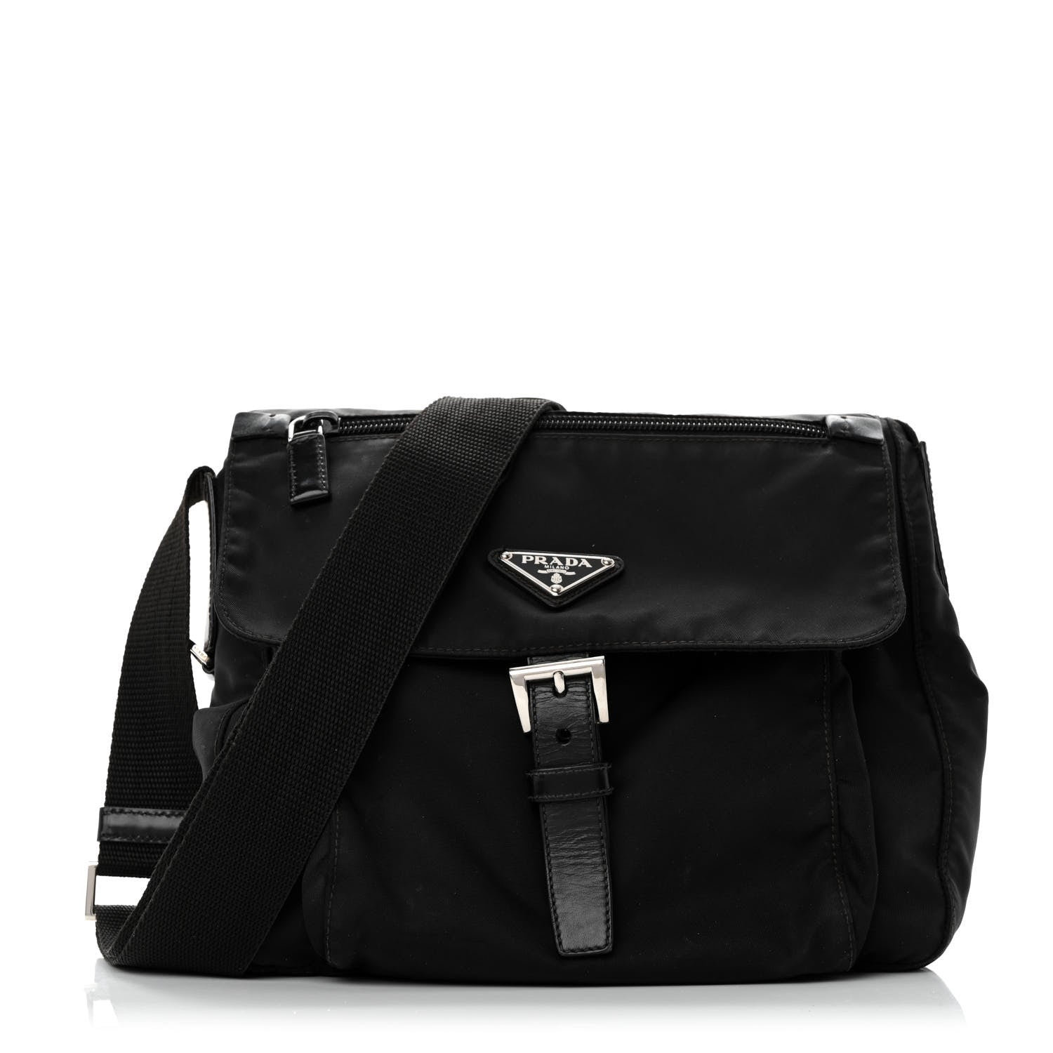 Prada Nylon Vela Messenger Black 1 of 9