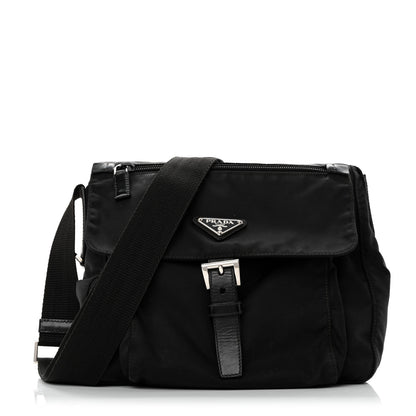 Prada Nylon Vela Messenger Black 1 of 9