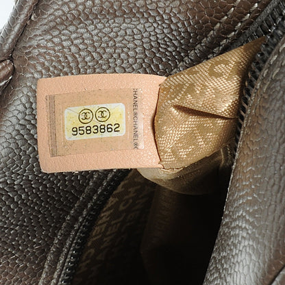 Chanel Caviar Quilted Small Bowler w Tassel Silver 7 of 7