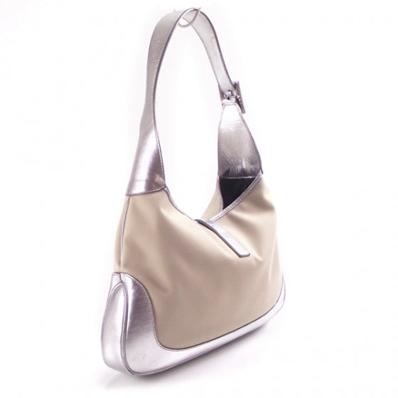 Gucci Canvas Jackie O Hobo White 3 of 12