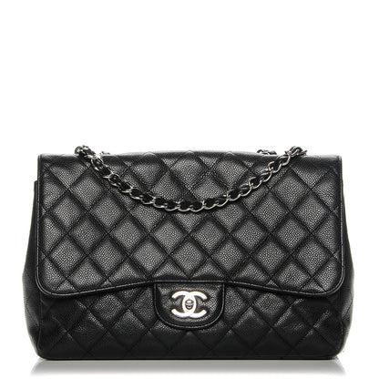 Chanel Caviar Quilted Jumbo Single Flap Black 1 of 8
