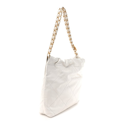 Chanel Shiny Calfskin Quilted Small Chanel 22 White 4 of 14
