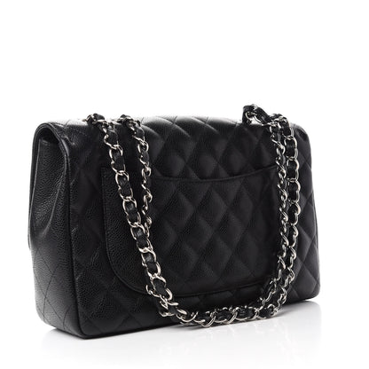 Chanel Caviar Quilted Jumbo Single Flap Black 3 of 11