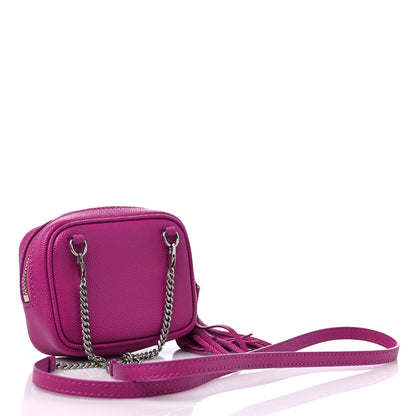 Saint Laurent Grain De Poudre Matelasse Monogram Baby Lou Camera Bag Electric Fuxia 3 of 12