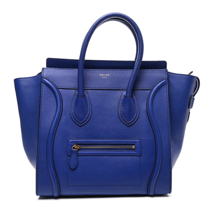 Celine Drummed Calfskin Mini Luggage Indigo 1 of 10