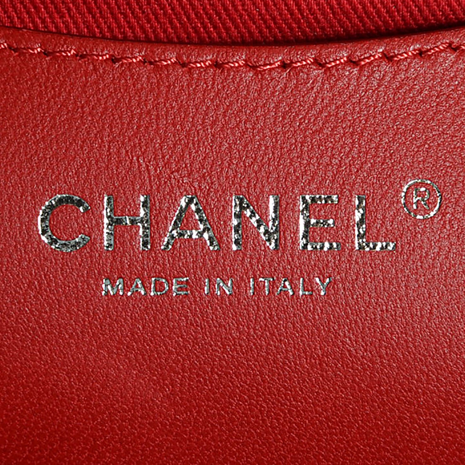 Chanel Patent Quilted Medium Just Mademoiselle Red 6 of 7