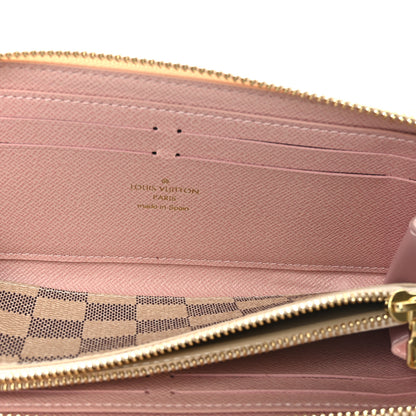Louis Vuitton Damier Azur Clemence Wallet Rose Ballerine 5 of 7