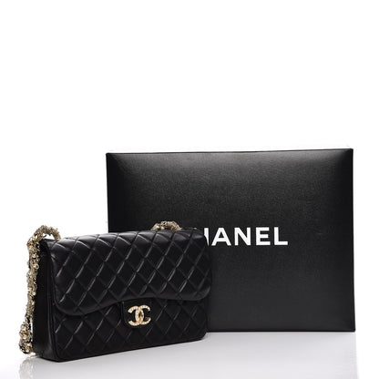 Chanel Lambskin Medium Westminster Pearl Flap Black 9 of 9