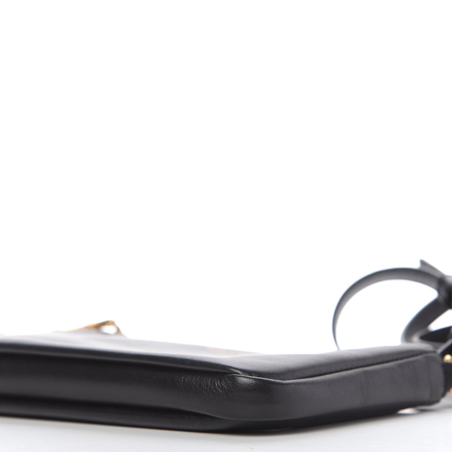 Calfskin Monogram Phone Pouch Crossbody Bag Black