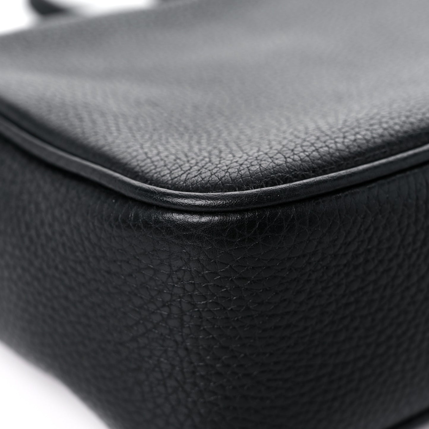Pebbled Calfskin Small Soho Disco Bag Black