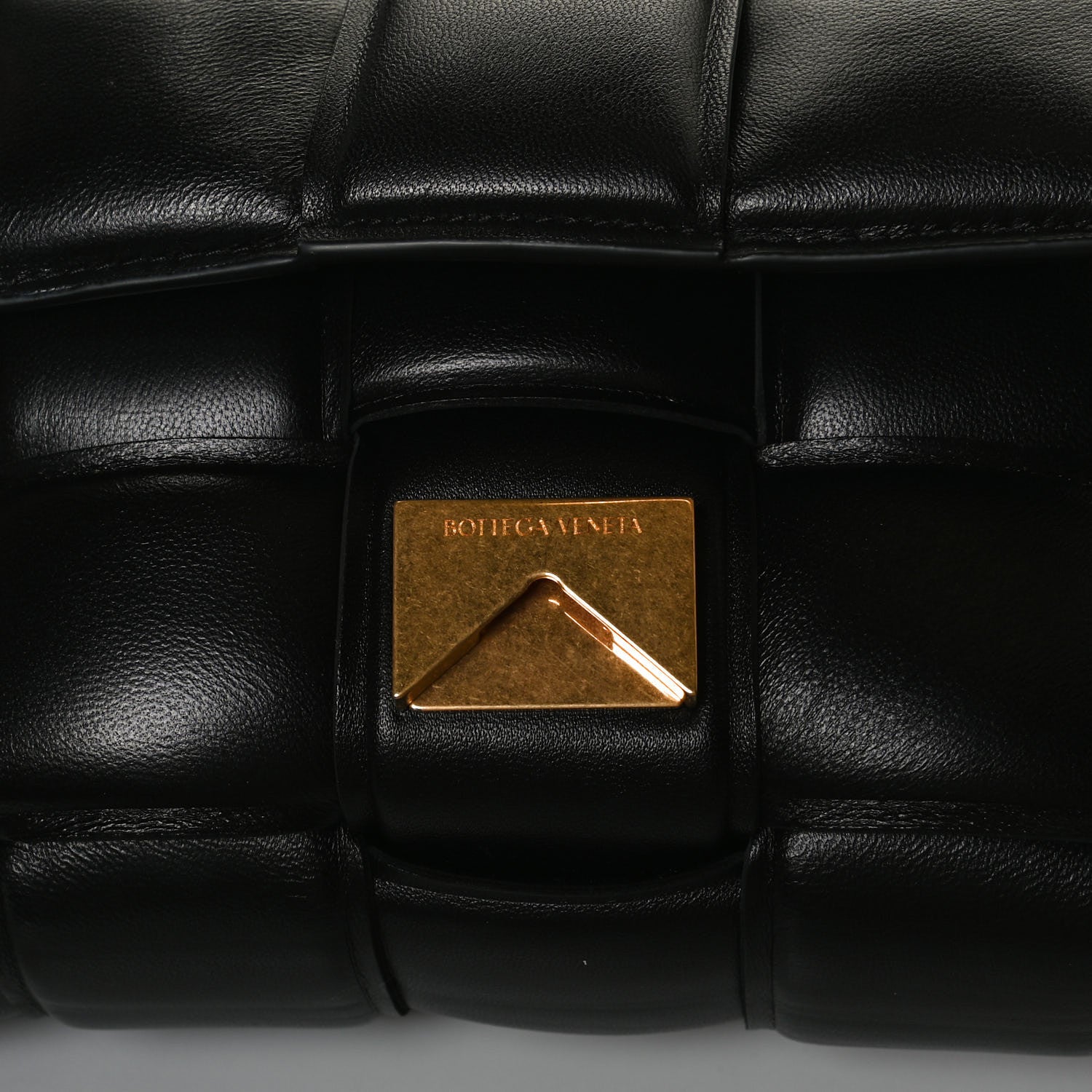 Bottega Veneta Lambskin Maxi Intreccio Padded Chain Cassette Crossbody Bag Black 28 of 33