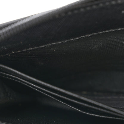Prada Saffiano Triangle Zip Around Wallet Black 9 of 11