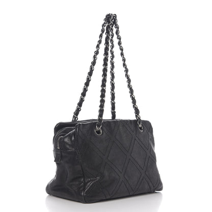Chanel Calfskin Small Diamond Stitch Tote Black 2 of 10