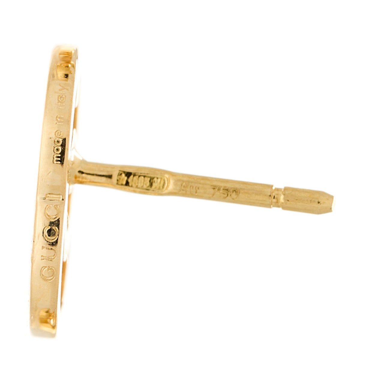 18K Yellow Gold GG Tissue Stud Earrings