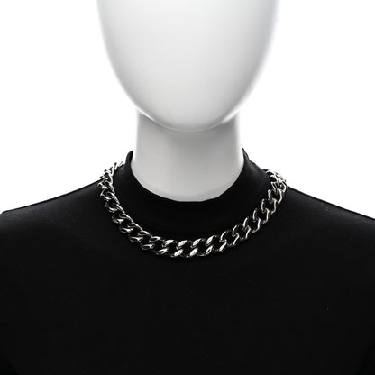 Christian Dior Brass CD Icon Chain Link Necklace Silver 2 of 6