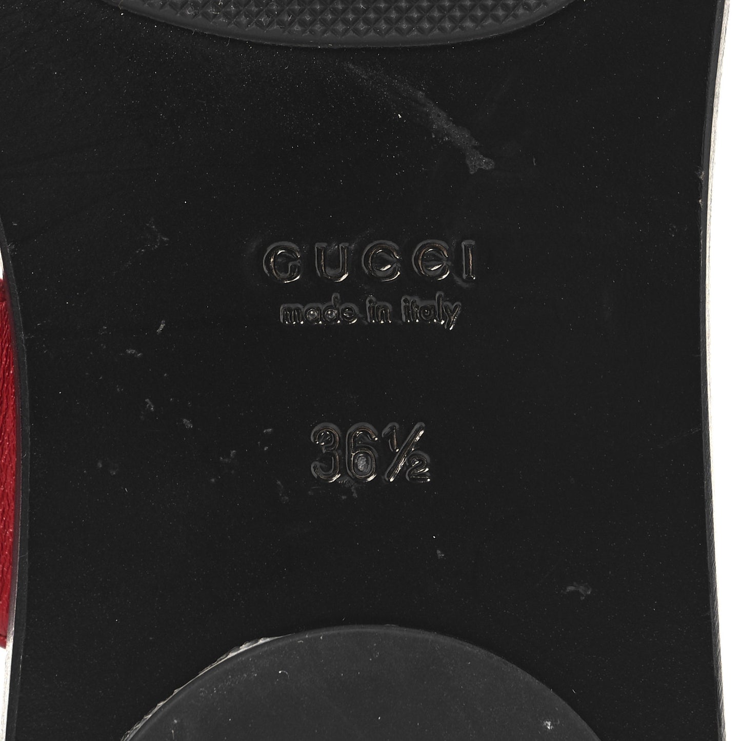 Calfskin GG Marmont Thong Sandals 36.5 Red