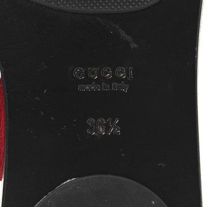 Gucci Calfskin GG Marmont Thong Sandals 36.5 Red 7 of 9