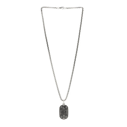 David Yurman Sterling Silver Black Diamond 36.3mm Faceted Amulet Pendant 3 of 5