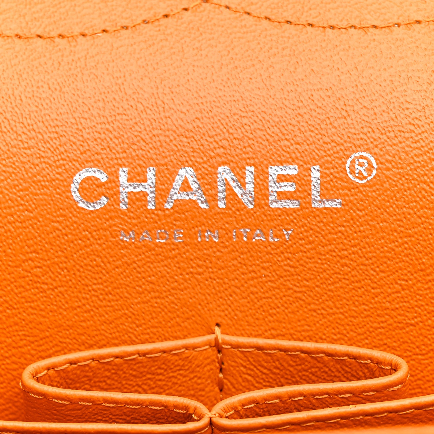 Chanel Patent Quilted Jumbo Double Flap Orange 6 of 12