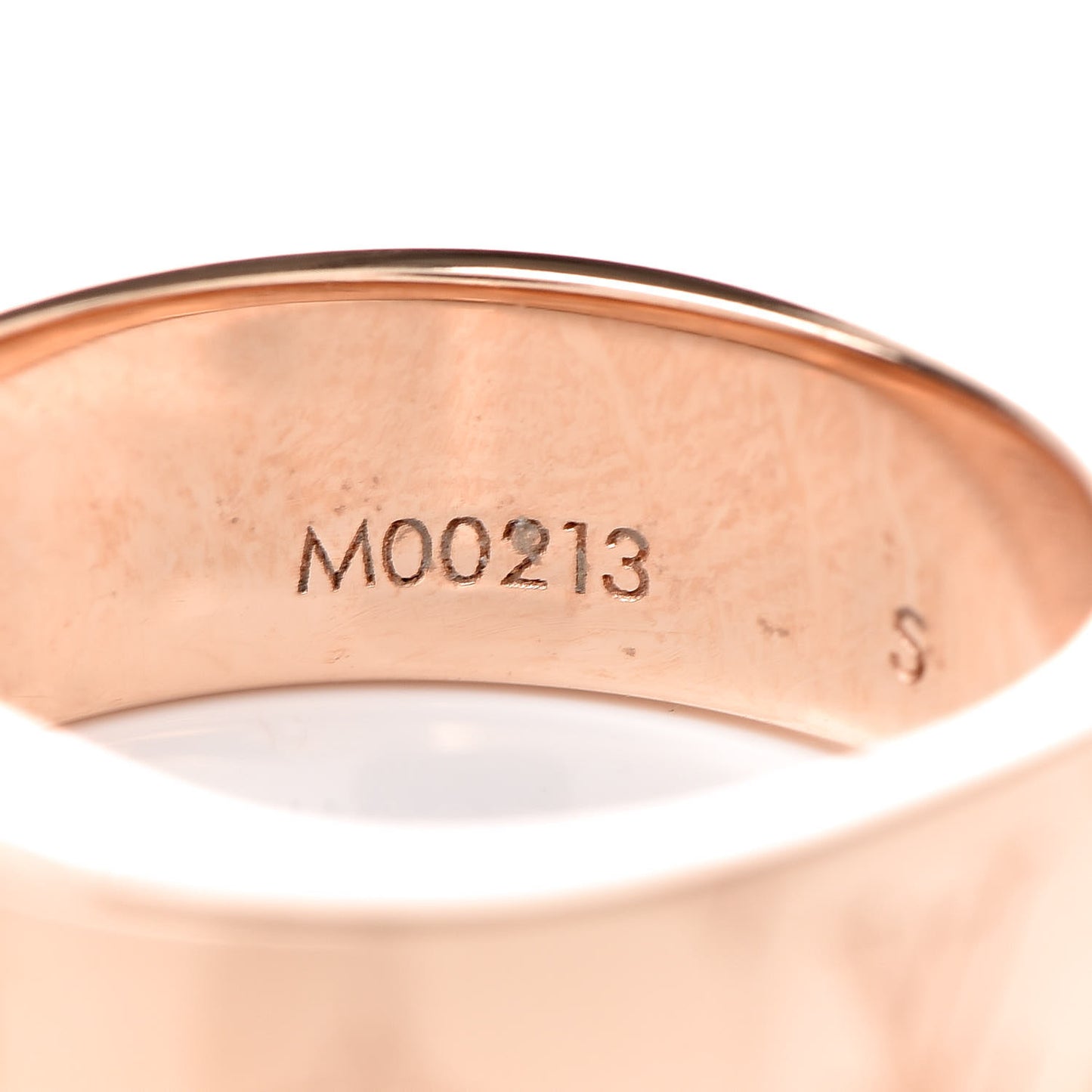 Brass Monogram Engraved Nanogram Ring S Pink Gold