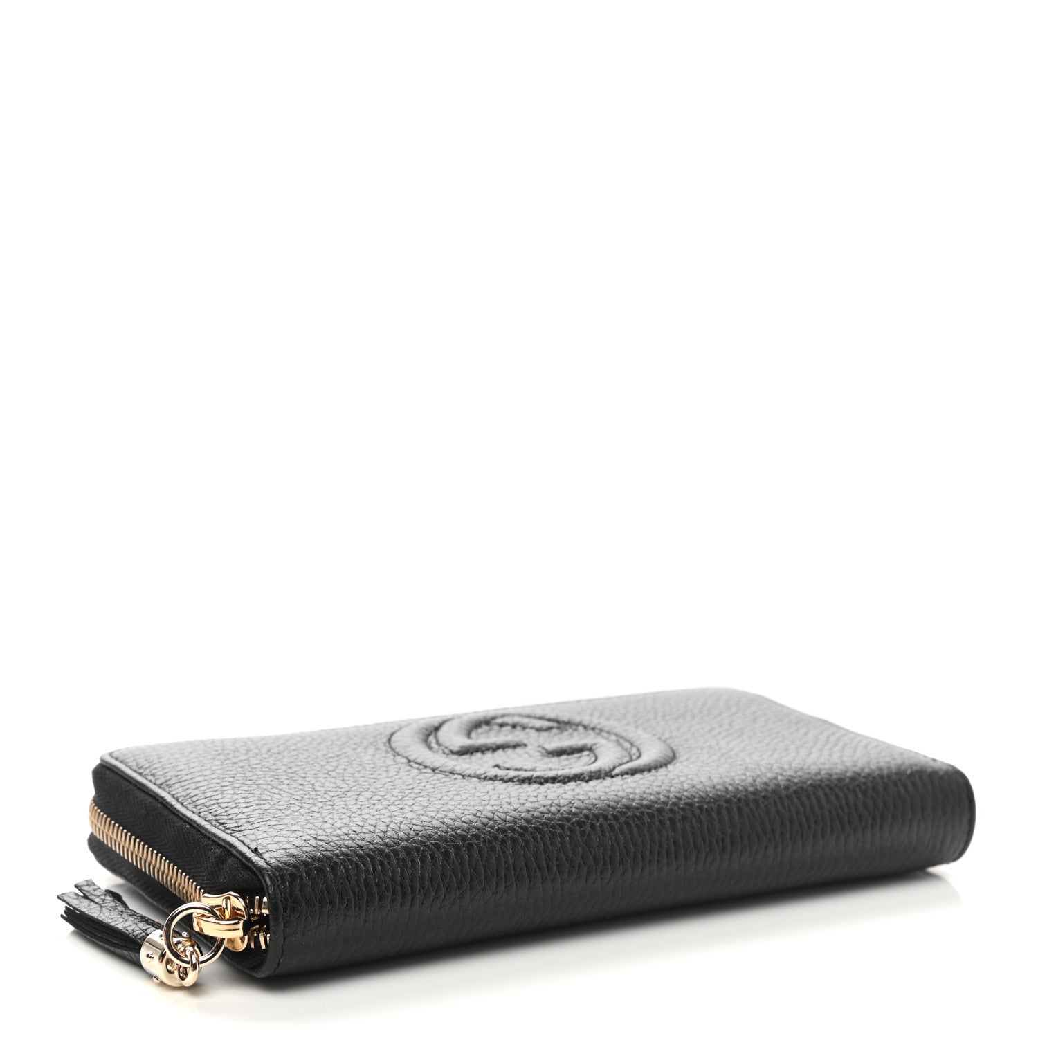 Gucci Pebbled Calfskin Soho Zip Around Wallet Black 4 of 8
