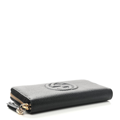Gucci Pebbled Calfskin Soho Zip Around Wallet Black 4 of 8
