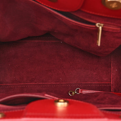 Chanel Caviar Small Studded Deauville Tote Red 5 of 12