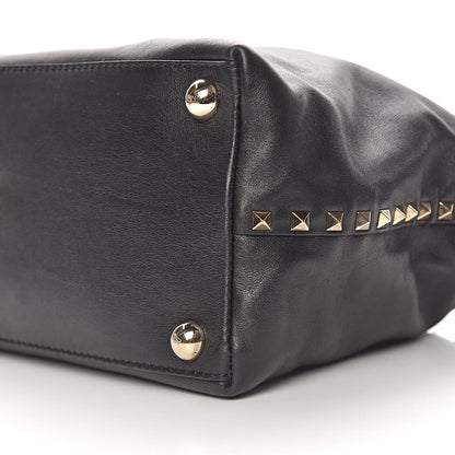 Valentino Garavani Vitello Rockstud Dome Satchel Black 8 of 10