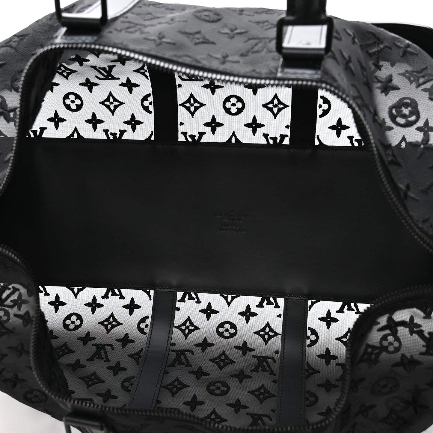 Monogram See Through Keepall Bandouliere 50 Black