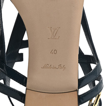 Louis Vuitton Patent Sandals LV Sandals 40 Blue 8 of 9