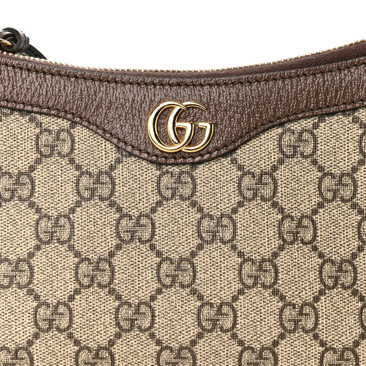Gucci GG Supreme Monogram Textured Dollar Calfskin Small Ophidia Hobo Beige Ebony New Acero 8 of 10